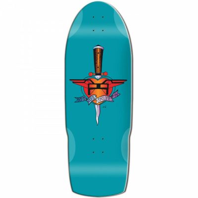 Santa Monica Airlines Heart Attack Teal Skateboard Deck